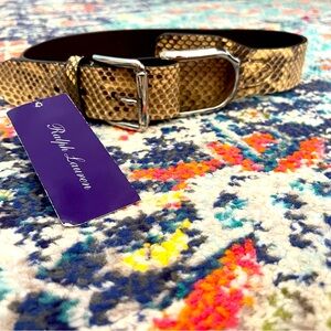NWT Ralph Lauren Purple Label Snakeskin Belt size XS